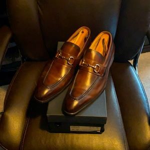 Brilliant, chestnut brown dressed loafer shoe.  Size 12.